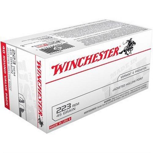 Winchester Varmint & Predator 22-250 Remington Rifle Ammunition 40 Round Box - Primary Image