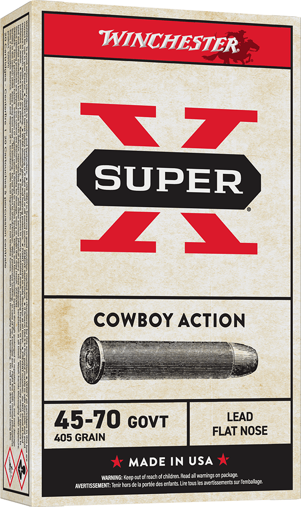 Winchester Super-X Cowboy Action 45-70 Government Handgun Ammunition 20 Round Box