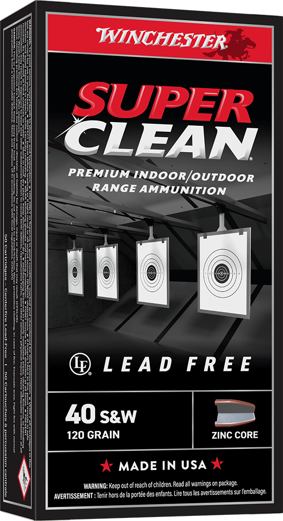 Winchester Super Clean 40 S&W Handgun Ammunition 10 Round Box