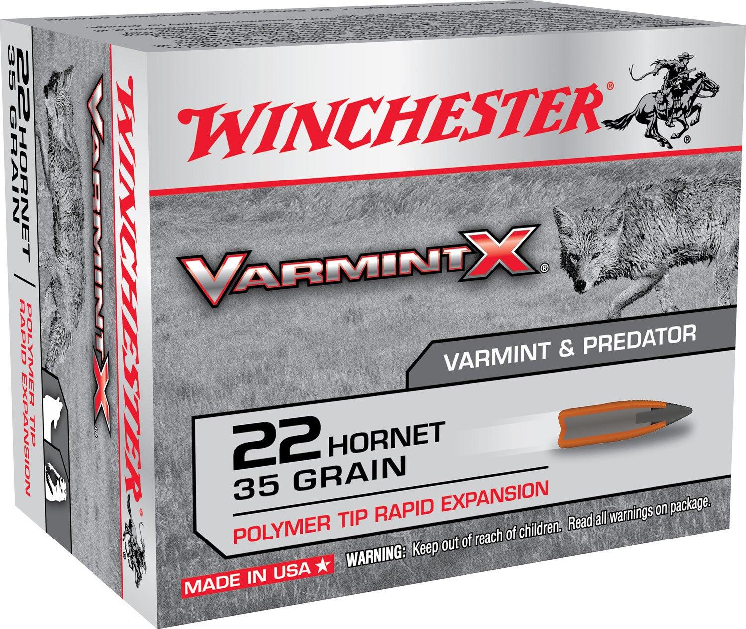 Winchester Varmint-X 22 Hornet Rifle Ammunition 10 Round Box
