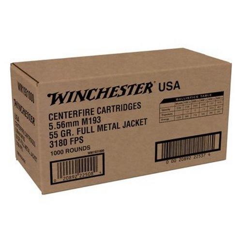 Winchester USA 5.56x45mm NATO Rifle Ammunition 1000 Round Box - Primary Image