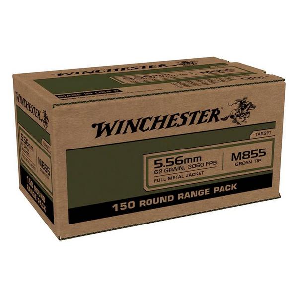 WINCHESTER USA M855 Green Tip Steel Core Ammunition Rifle Ammunition