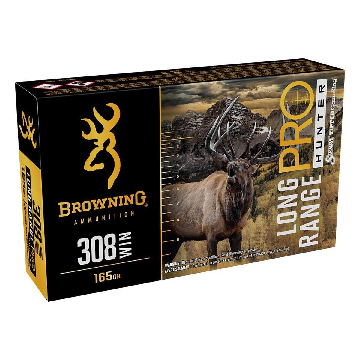 Browning LR PRO Hunter Sierra Tipped GameKing 308 Winchester Rifle Ammunition 20 Round Box