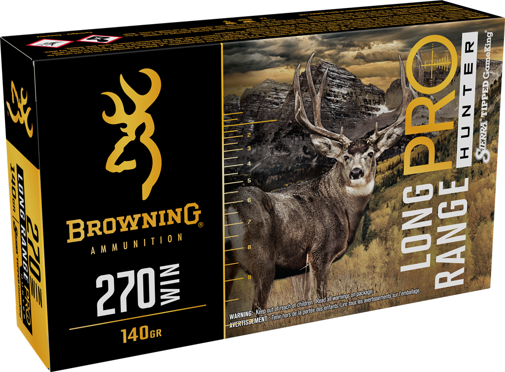 Browning Long Range Pro Hunter 270 Winchester Rifle Ammunition 20 Round Box