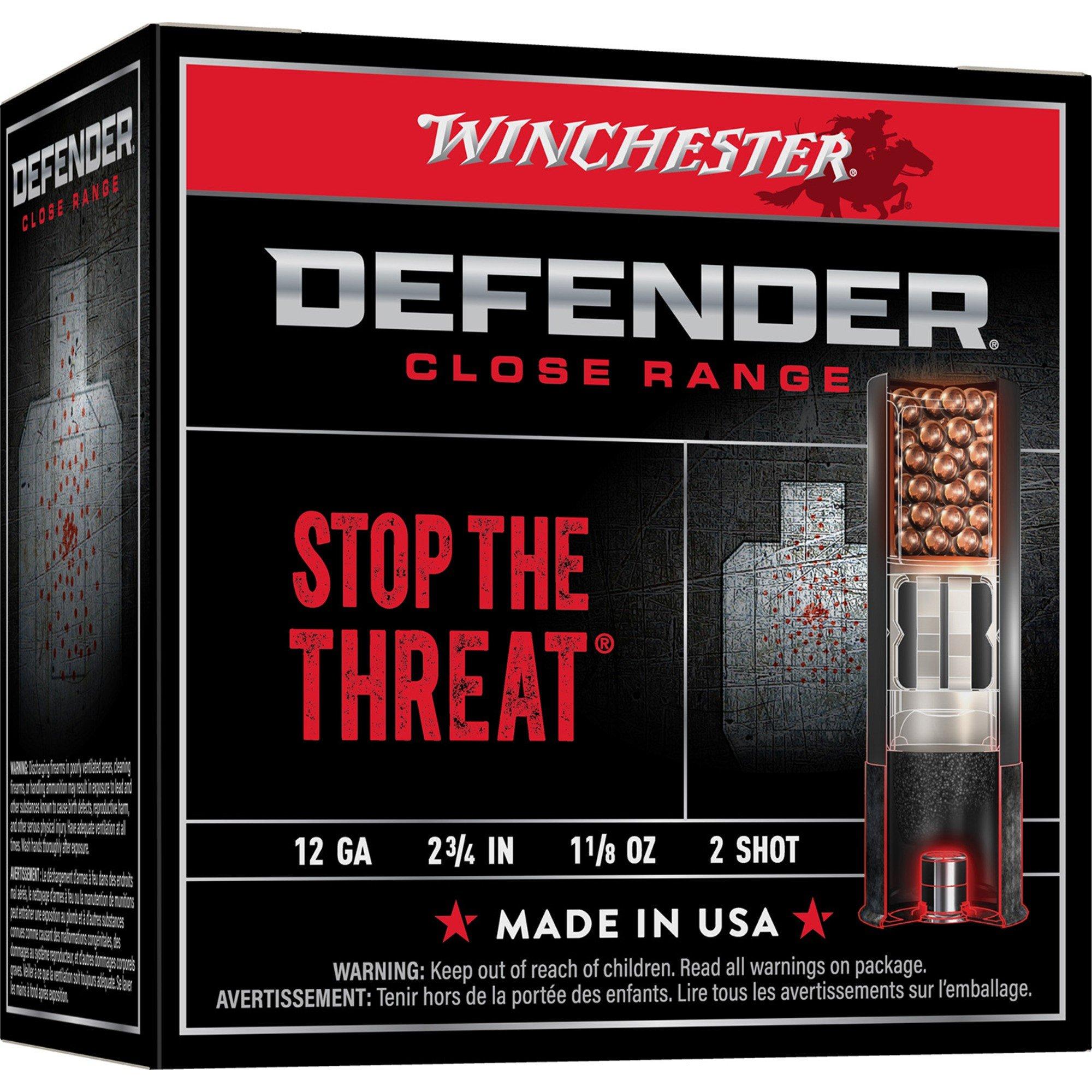 Winchester Defender Close Range 12 Gauge Shotshells 25 Round Box