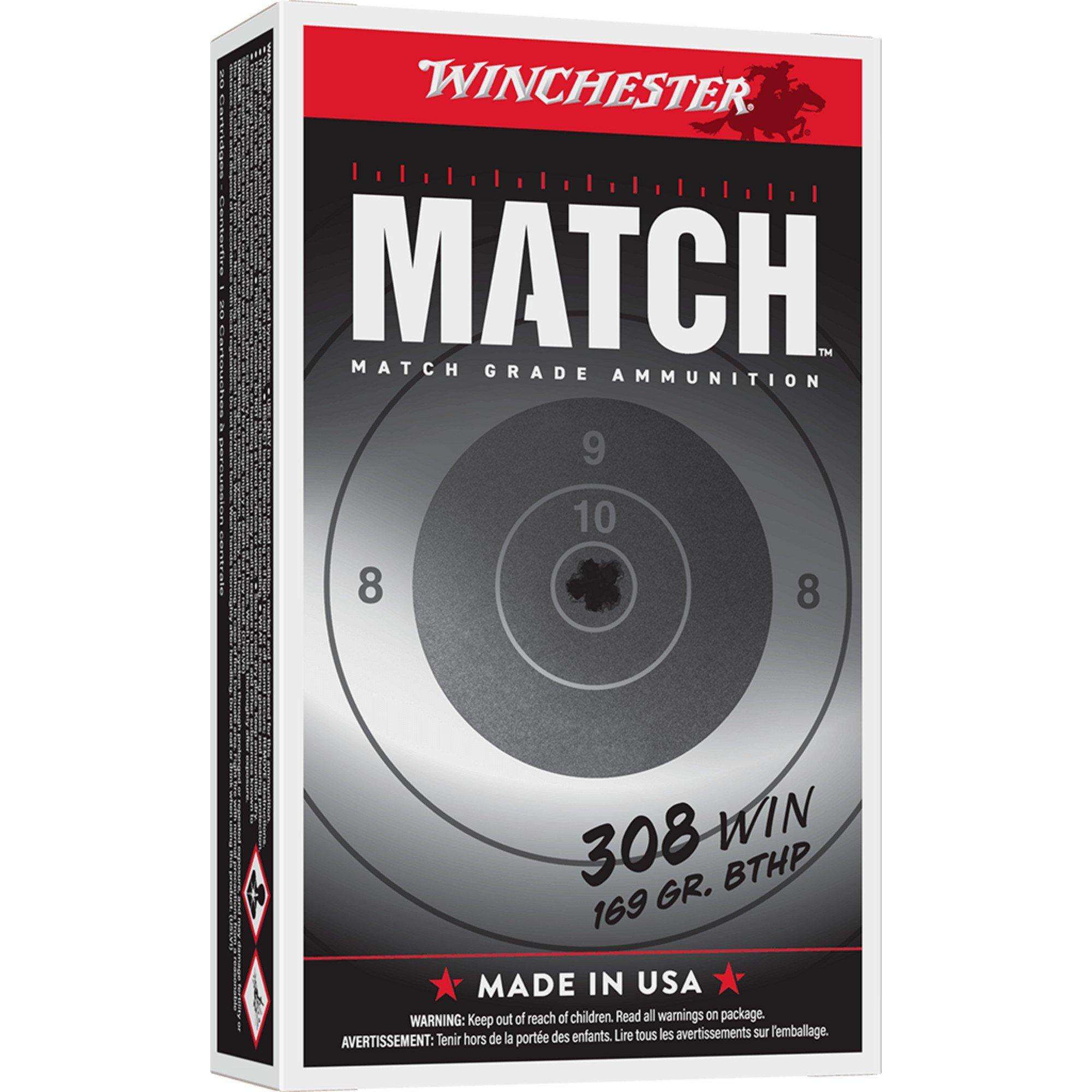 Winchester Match Grade 308 Winchester Rifle Ammunition 20 Round Box