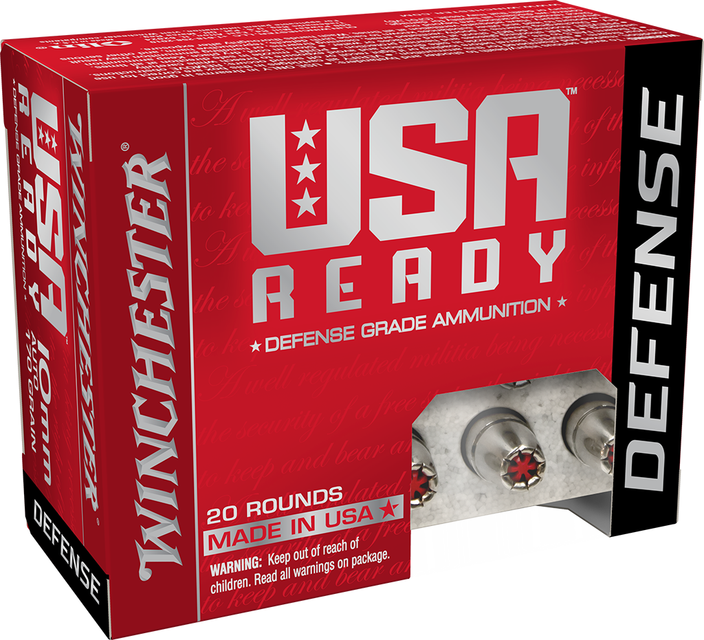 Winchester USA Ready 10mm Auto Handgun Ammunition 20 Round Box