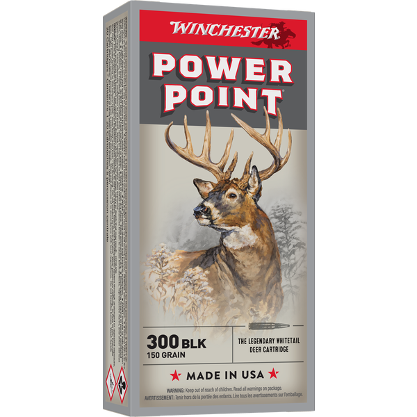 Winchester Super-X Power-Point 300 AAC Blackout Rifle Ammunition 20 Round Box