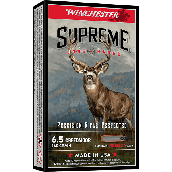 Winchester Supreme Long Range 6.5 Creedmoor Rifle Ammunition 20 Round Box