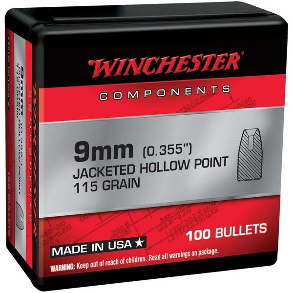 WINCHESTER 9mm JHP Pistol Bullets