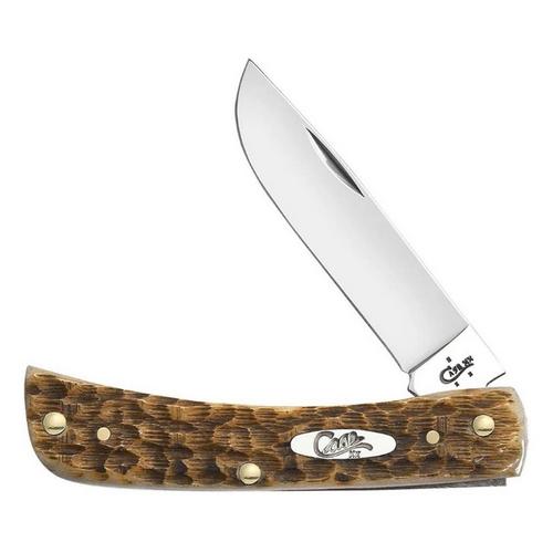 Case Knives Amber Horn Sod Buster Jr Pocket Knife - Primary Image