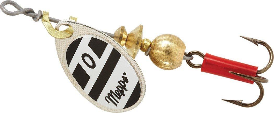 Silver/Black White - Mepps Aglia Plain Treble Hook