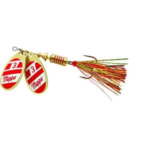 Gold/Red/White-White - Mepps Double Blade Aglia Lure
