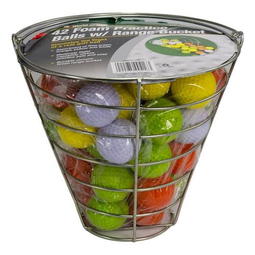 JEF World of Golf Metal Range Bucket with Foam Balls - Primary Image