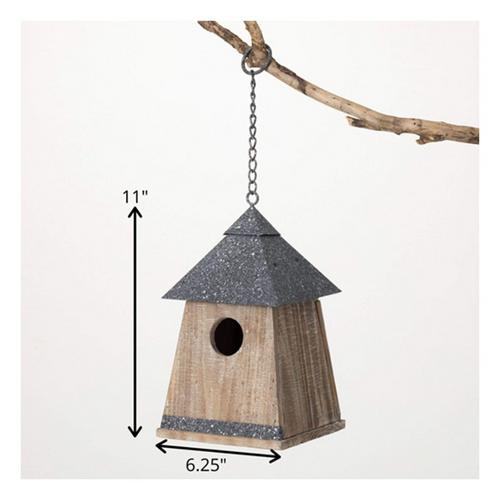 Sullivans Wood Gray Single Birdhouse - Primary Image