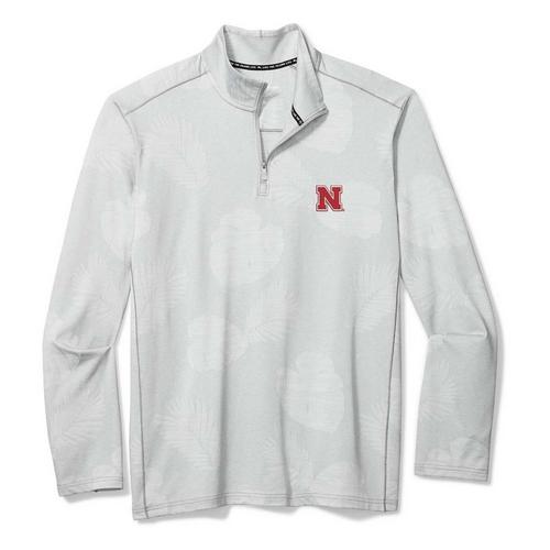 Tommy Bahama Nebraska Cornhuskers Delray Long Sleeve 1/4 Zip - Primary Image
