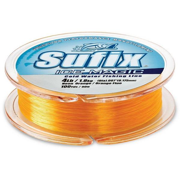 SUFIX Magic 2lb Monofilament Ice Fishing Line Neon Orange
