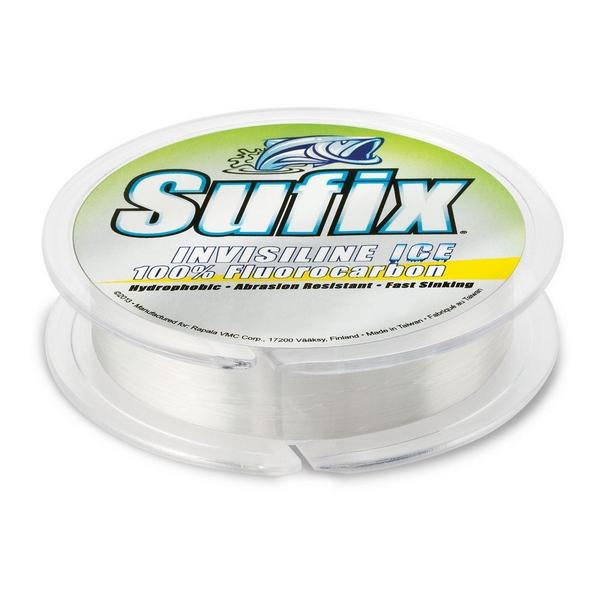 SUFIX Invisi Ice Fishing Line 3lb Ice Fishing Line Fluorocarbon Clear