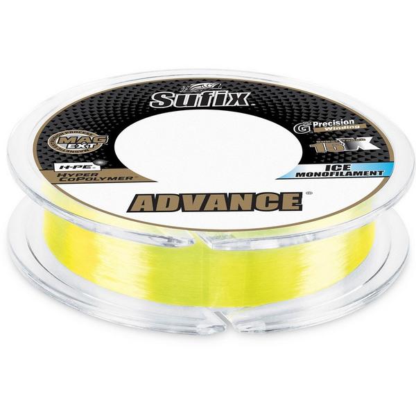 SUFIX Advance® 2lb Monofilament Ice Fishing Line Neon Lime