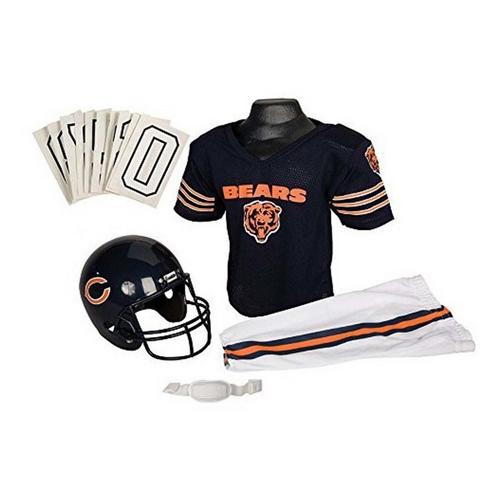 chicago bears kids/youth football helmet uniform set San Francisco 49ers Youth and Jersey by Franklin and Coach Ditka is long gone Chicago Bears Helmet Cutout 24in