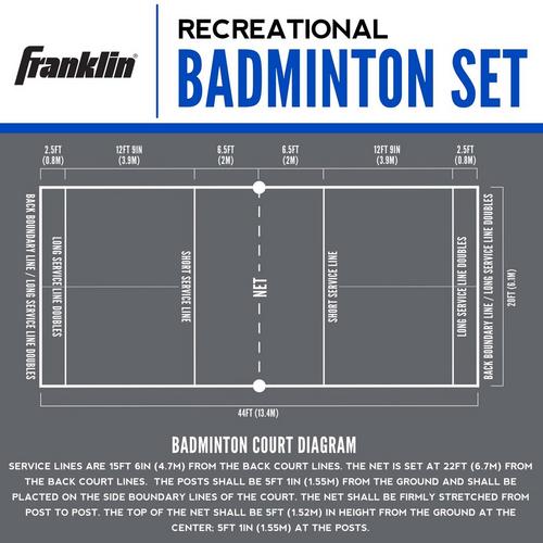 Franklin Sports Recreational Badminton & Volleyball Set - Primary Image