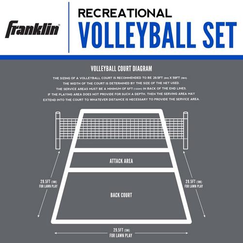 Franklin Sports Recreational Badminton & Volleyball Set - Primary Image