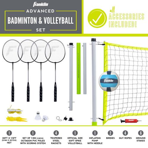 Franklin Sports Advanced Badminton & Volleyball Set - Primary Image