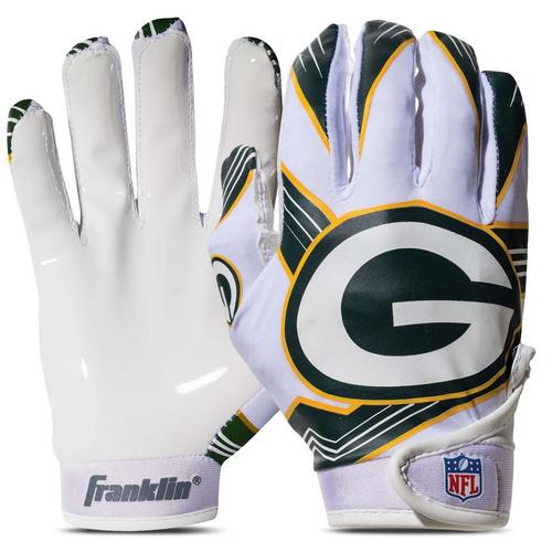 Franklin NFL Green Bay Packers Youth Football Receiver Gloves - Primary Image
