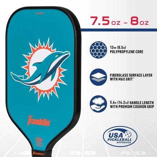 Franklin NFL Miami Dolphins Pickleball Paddle - Primary Image