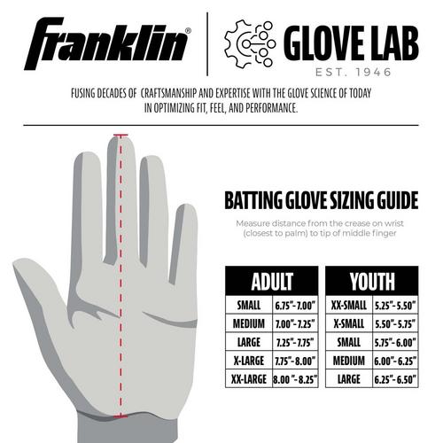 Youth Franklin CFX Pro Full Color Chrome Baseball Batting Gloves - Primary Image