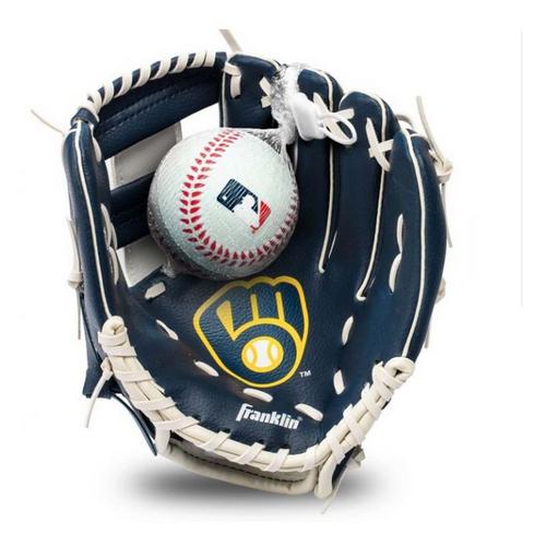 Franklin Sports Milwaukee Brewers Glove & Ball Set - Primary Image