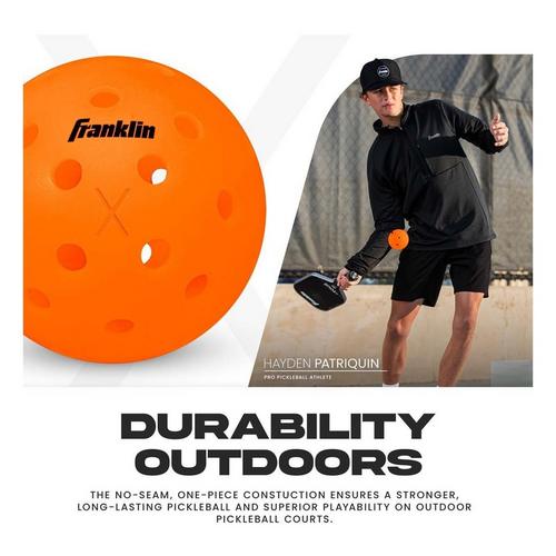 Franklin Sports X-40 Outdoor Pickleball Balls - 3 Pack - Primary Image