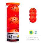 Franklin Sports X-40 Outdoor Pickleball Balls - 3 Pack - Thumbnail 2 of 20
