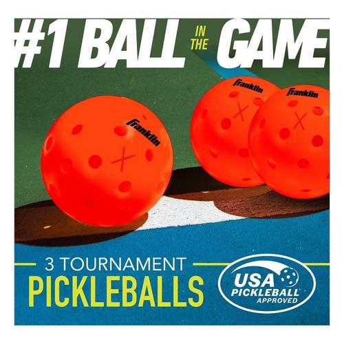 Franklin Sports X-40 Outdoor Pickleball Balls - 3 Pack - Primary Image
