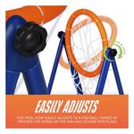 NERF Floating Pool Basketball Hoop & Football Target Net Set - Thumbnail 6 of 11