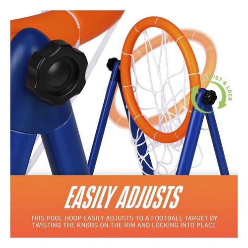 NERF Floating Pool Basketball Hoop & Football Target Net Set - Primary Image