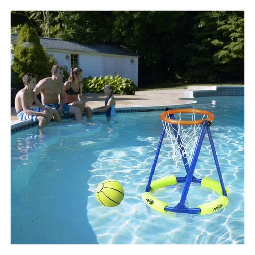 NERF Floating Pool Basketball Hoop & Football Target Net Set - Primary Image