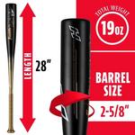 Youth Franklin Black Heist 900 USA Baseball Bat - Thumbnail 3 of 10