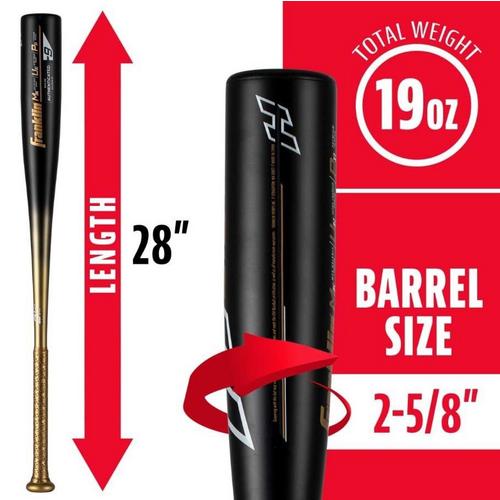 Youth Franklin Black Heist 900 USA Baseball Bat - Primary Image