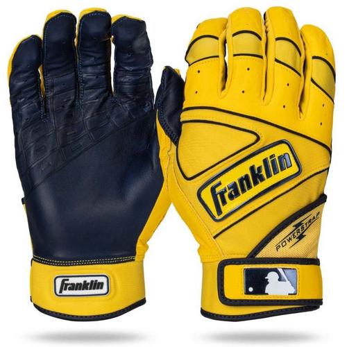 Adult Franklin Sports MLB Powerstrap HI-Lite Baseball Batting Gloves - Primary Image
