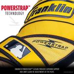 Adult Franklin Sports MLB Powerstrap HI-Lite Baseball Batting Gloves - Thumbnail 2 of 5