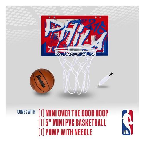 Franklin Sports NBA Philadelphia 76ers Over the Door Basketball Hoop - Primary Image