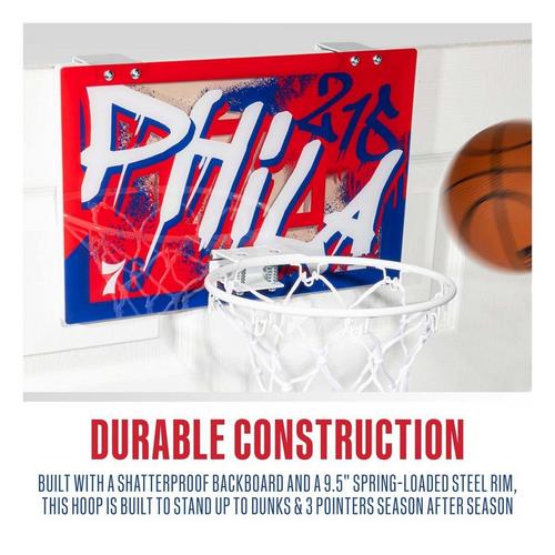 Franklin Sports NBA Philadelphia 76ers Over the Door Basketball Hoop - Primary Image