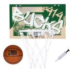 Franklin Sports NBA Milwaukee Bucks Over-The-Door-Hoop - Thumbnail 1 of 7