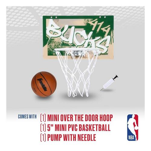 Franklin Sports NBA Milwaukee Bucks Over-The-Door-Hoop - Primary Image