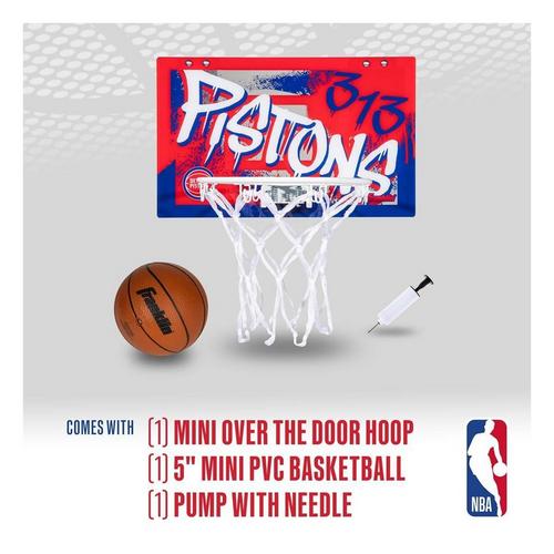 Franklin Sports NBA Detroit Pistons Over the Door Basketball Hoop - Primary Image