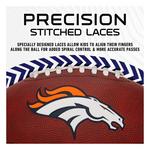 Franklin Sports NFL Denver Broncos Youth Junior Size Football - Thumbnail 4 of 6