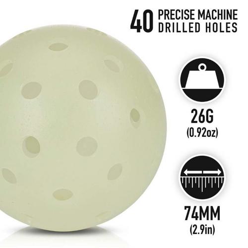 Franklin Glow-in-the Dark Outdoor Pickleballs- 12 Pack - Primary Image