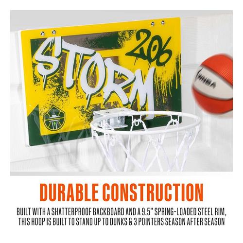 Franklin Sports WNBA Seattle Storm Over the Door Basketball Hoop - Primary Image
