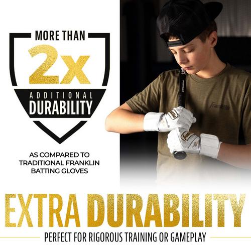Youth Franklin Sports MLB Powerstrap Infinite Series Baseball Batting Gloves - Primary Image